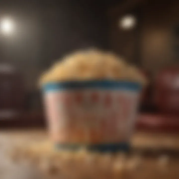 Popcorn in a vintage cinema-style bucket