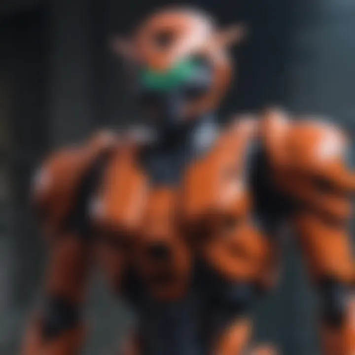 A striking visual from the Rebuild of Evangelion series showcasing iconic mecha design.