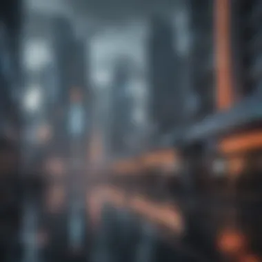 A futuristic cityscape highlighting advanced technology and innovative architecture.