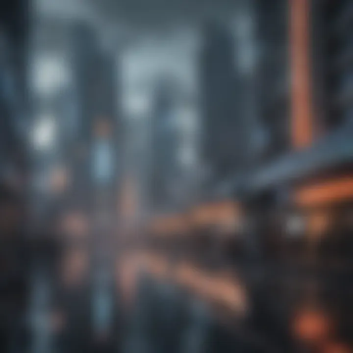 A futuristic cityscape highlighting advanced technology and innovative architecture.