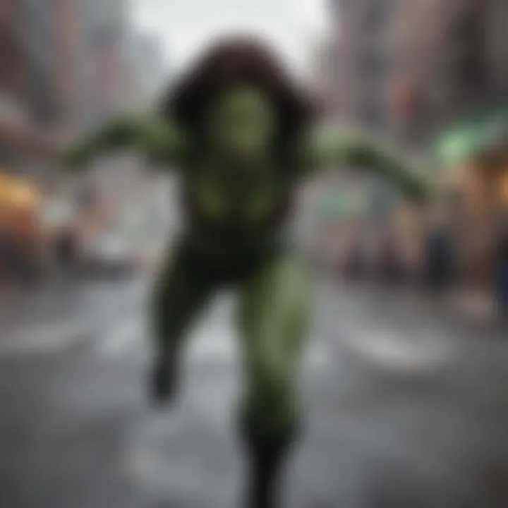 She-Hulk Unleashed: Action-packed Scene