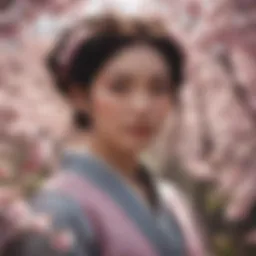 Ethereal beauty in a field of blossoms