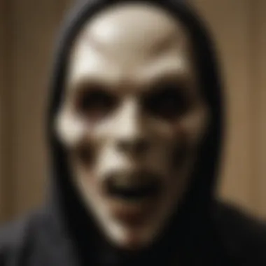 Iconic Mask of Horror in Scream Movie Sinister Mask Close-Up