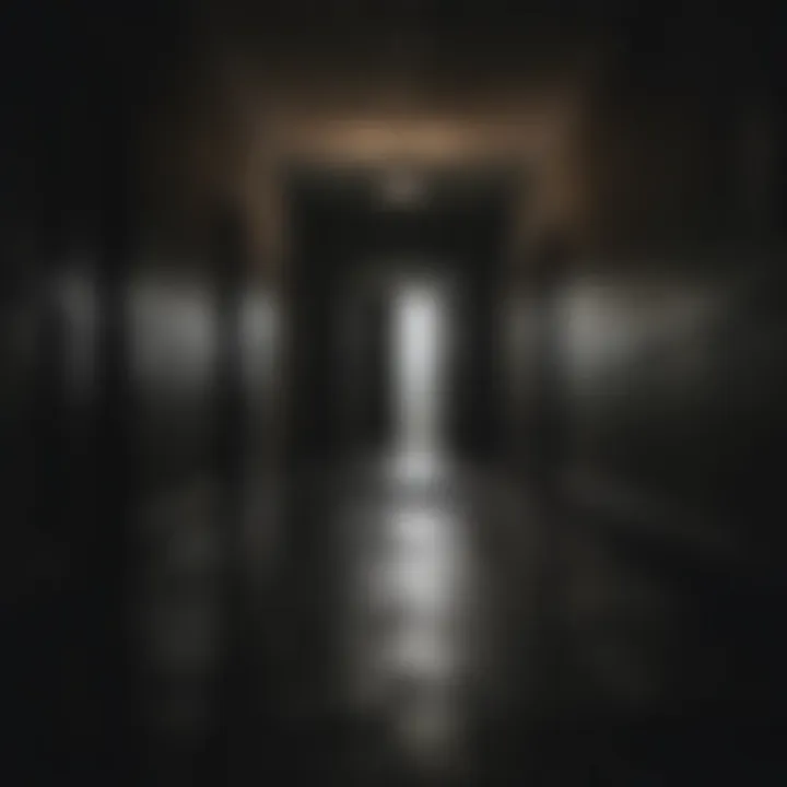 Sinister Silhouette in Abandoned Hallway