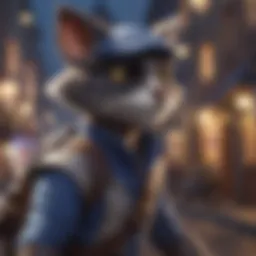 Sly Cooper character in action