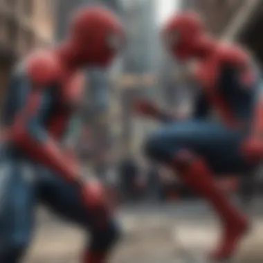 Spider-Man facing off against his arch-nemesis