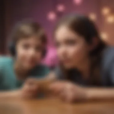 Tweens Engaging with Streaming Content A vibrant scene showcasing tweens engaging with various streaming devices.