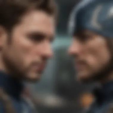 Subtle nuances of trust and betrayal in the eyes of Captain America and The Winter Soldier