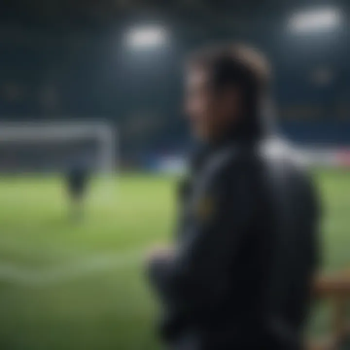 Mysterious figure observing Richmond FC's training session