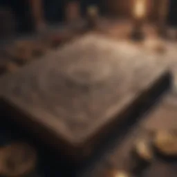 A mystical spellbook open to reveal ancient incantations and symbols.