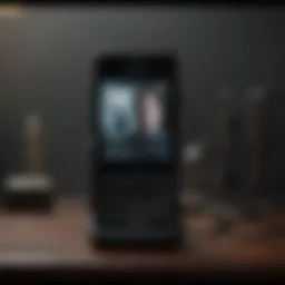 Dark and eerie representation of the black phone