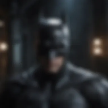 A scene from the latest Batman film reflecting the dark themes