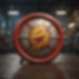 Illustration of iconic flash logos in pop culture