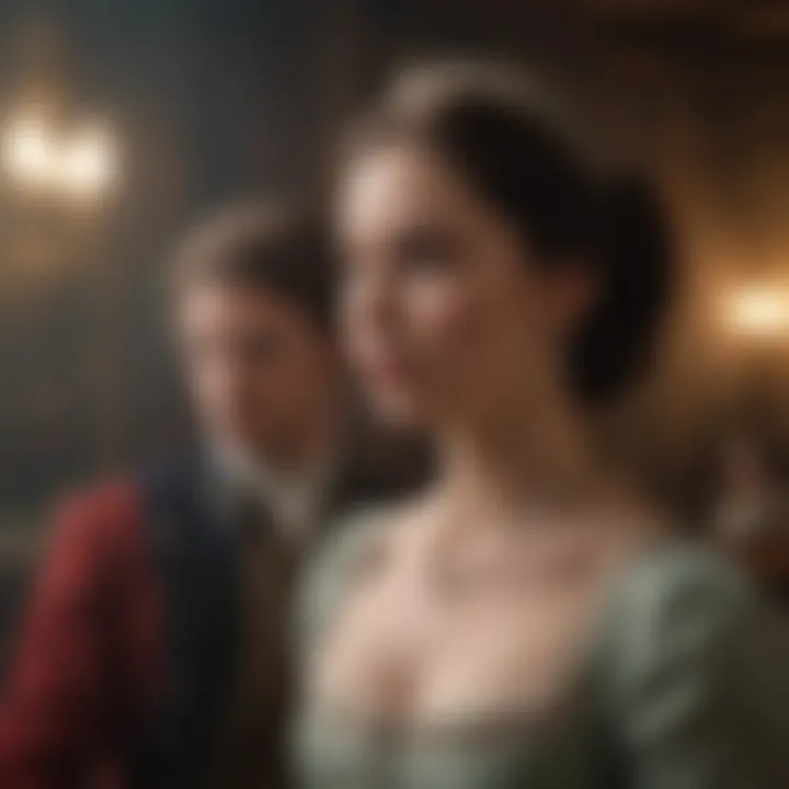 An engaging moment from a popular period drama series