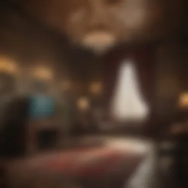 A scene depicting a rich and immersive set from a period drama
