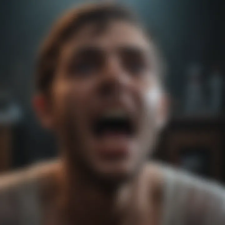 Scene from a classic horror movie showcasing tension