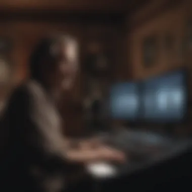 Famous horror film composer at work