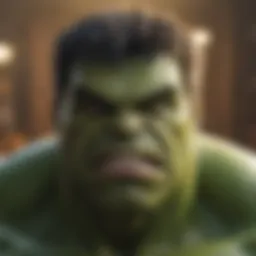 Classic depiction of The Hulk in early animation style, showcasing his iconic features and vibrant colors.