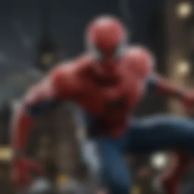 Signature Web Design by Todd McFarlane An illustration of McFarlane's signature web design and action sequences