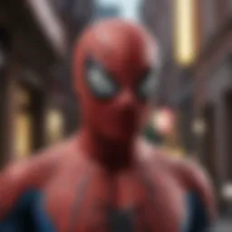 Classic Spider-Man costume design showcasing its iconic web pattern