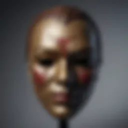A theatrical mask symbolizing identity change in the acting industry