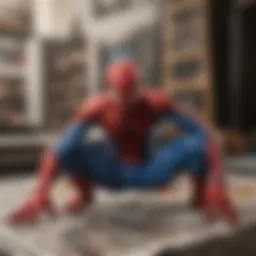 A rare first edition Spider-Man comic book displayed prominently