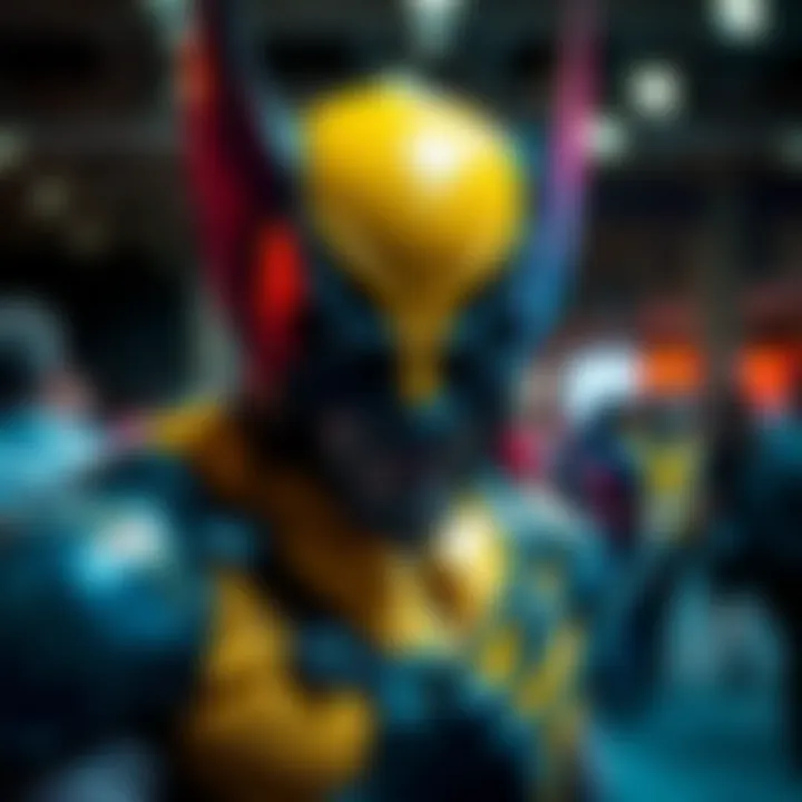 Cosplay representation of Wolverine costume at a convention