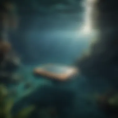 Calm underwater exploration in a video game