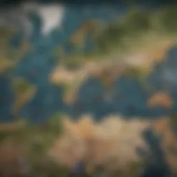 A global map highlighting various top franchises across different sectors