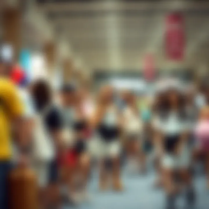 Celebration of Totoro Fandom A vibrant group of fans dressed in various Totoro-inspired outfits at a pop culture convention, celebrating their love for Ghibli.