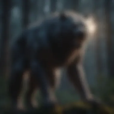 Majestic Werewolf in Moonlit Forest