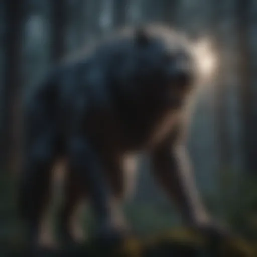 Majestic Werewolf in Moonlit Forest