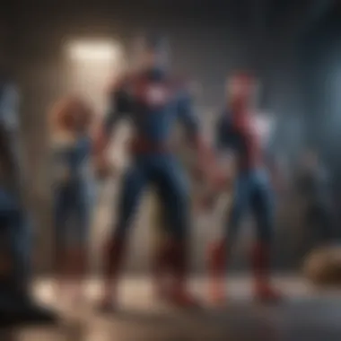 Dynamic Superhero Alliance Superhero Team-Up