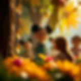 A Glimpse into Animated Fantasies A vibrant scene from an animated fantasy movie