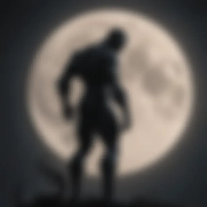 Venom's eerie silhouette against full moon