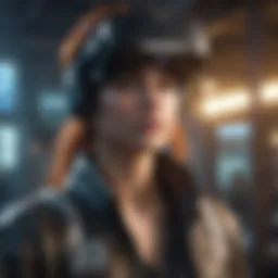 Virtual reality futuristic game concept