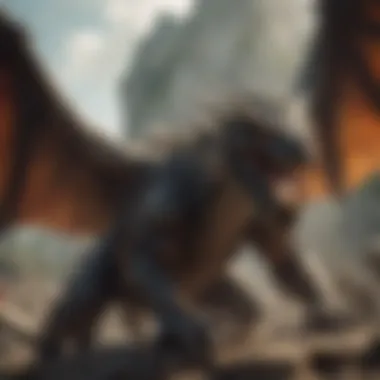 Epic showdown between ancient dragons