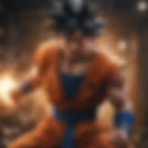 Goku in an epic battle scene