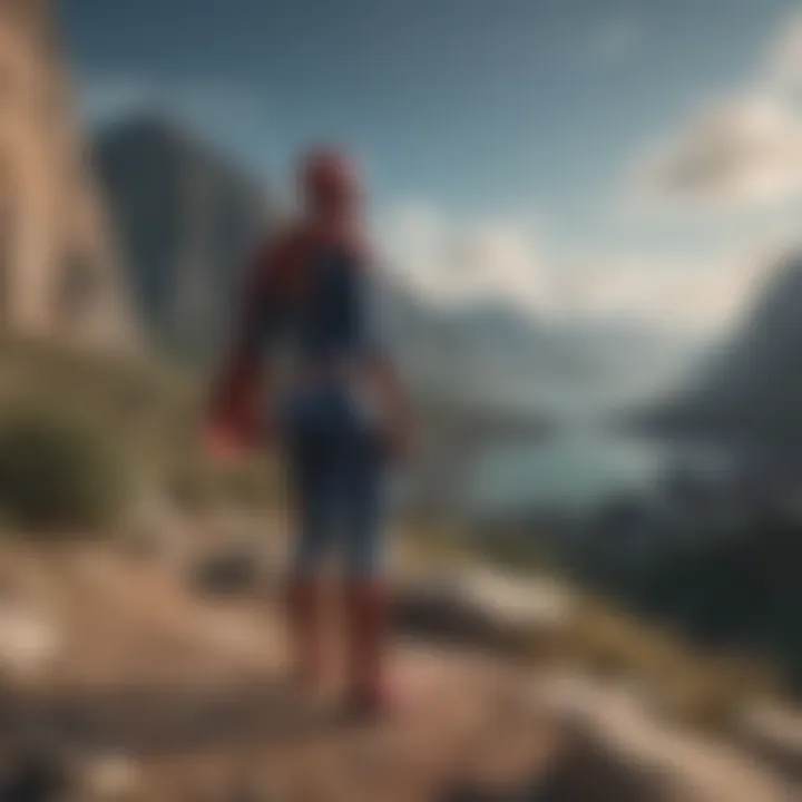 A visual representation of superhero narratives
