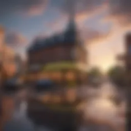 A vibrant scene from The Simpsons Movie showcasing Springfield's iconic landmarks.