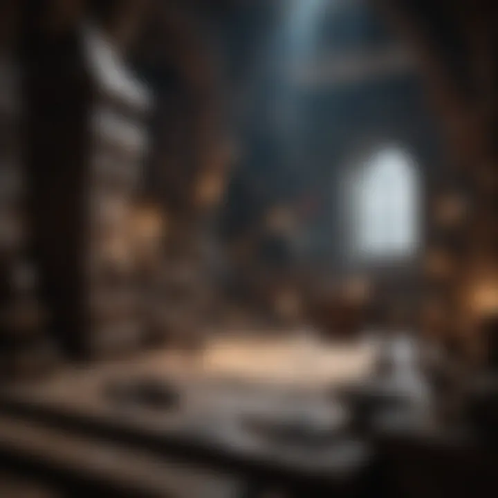 An inspiring workshop setting where Dungeon Masters craft their world-building ideas.