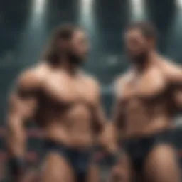 A dynamic illustration showcasing Wrestler The Game's evolution through time